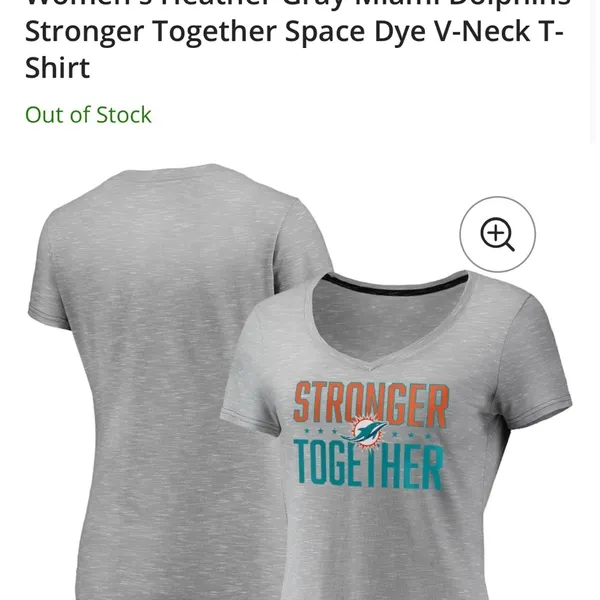 Fanatics NFL Women's Gray V-Neck Tee style#TA09 082752063 - Image 8