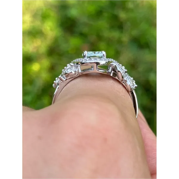 Genuine Aquamarine Sterling Silver Ring Size 9 Blue - Image 2