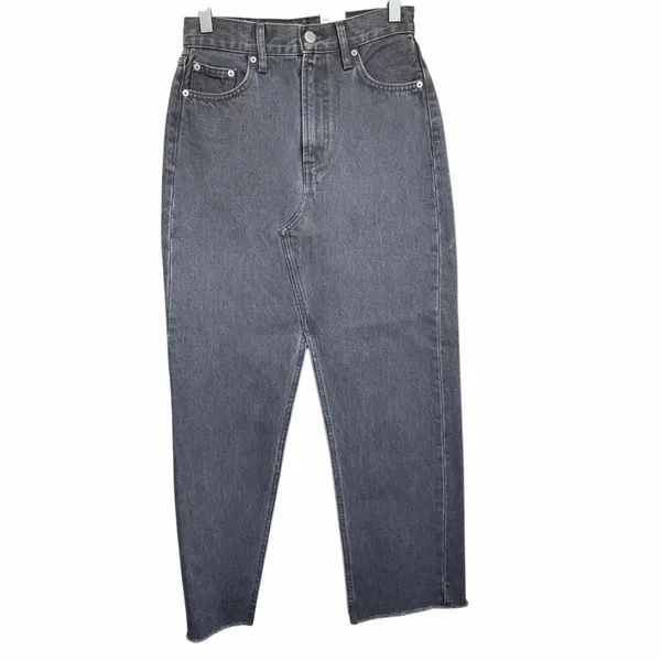 Aritzia The‎ '90S Vintage Mid-Rise Pencil Maxi Jean Skirt Size 23W Black #118619 - Image 2