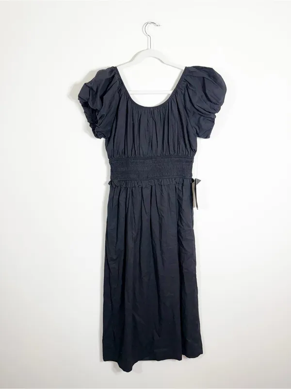 NWT Tuckernuck Pomander Place Black Flynn Midi Dress Cotton Medium - Image 3