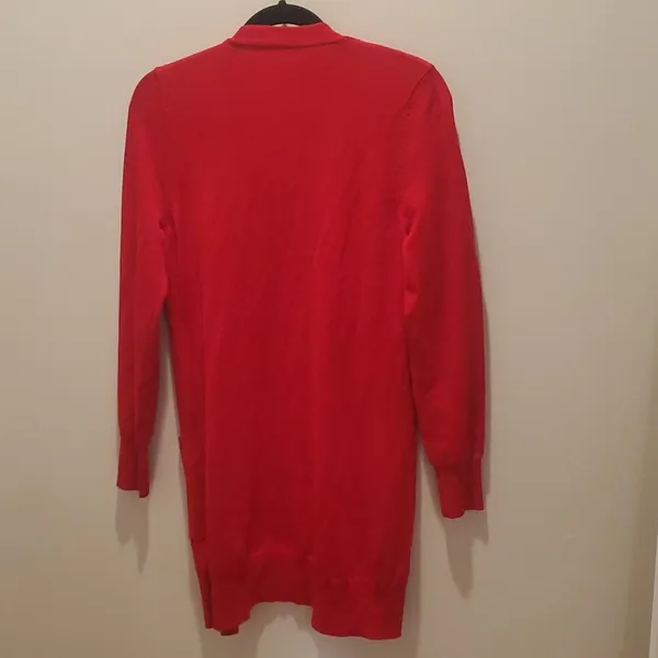 Adorable Long Red Cardigan Size S (47) - Image 5