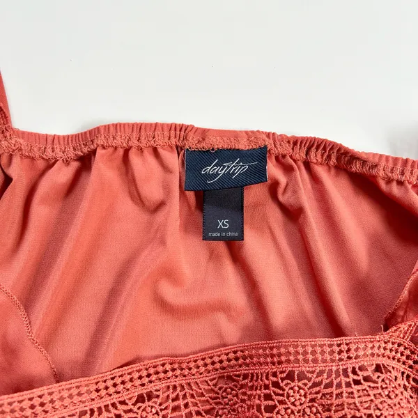 Daytrip Apricot Cut Out Flutter Sleeve Top - Image 5