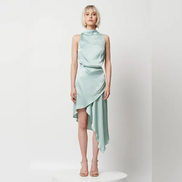 Elliatt Alaia midi dress in a pistachio/light‎ green NWT small - Image 3