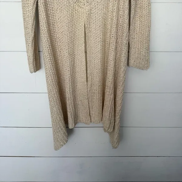 Urban Day Women’s Medium Cream Hooded Boho Cardigan Sweater New - Image 6