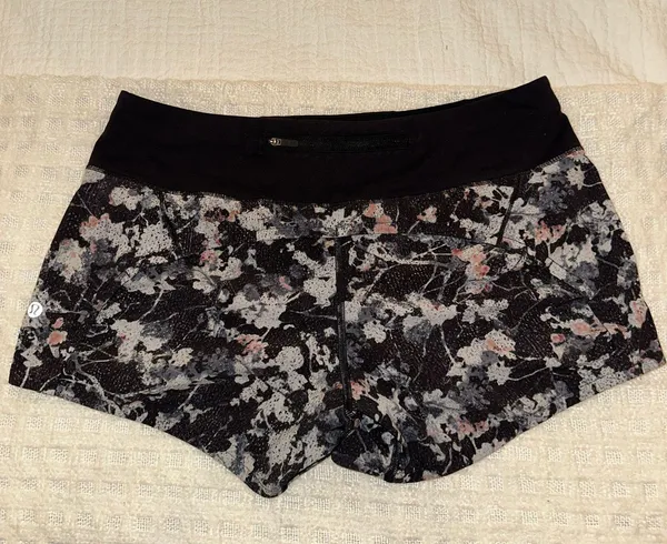 Lululemon Run Times Shorts II Spring 4" Bloom Multi Black 2 - Image 7