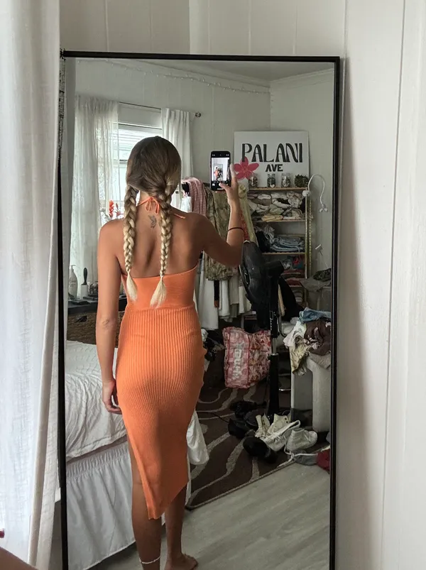 Orange Vacation Dress  - Image 3