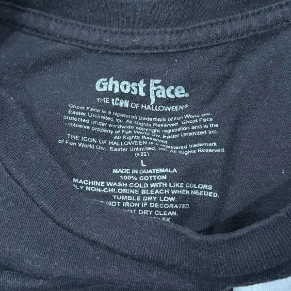 Ghostface Black Short Sleeve Graphic Tee Shirt Women’s Large - Image 2