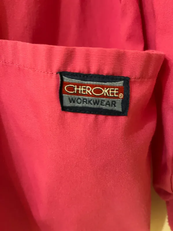 Cherokee medical scrub jacket size small .Used good condition. Only wear noted on front pocket. - Image 2