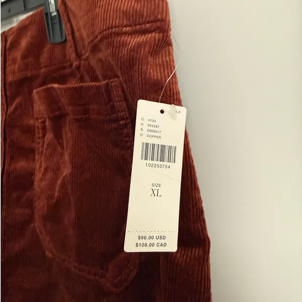 Maeve Colette Corduroy Button Front Mini Skirt Size XL Copper NWT Anthropologie - Image 10