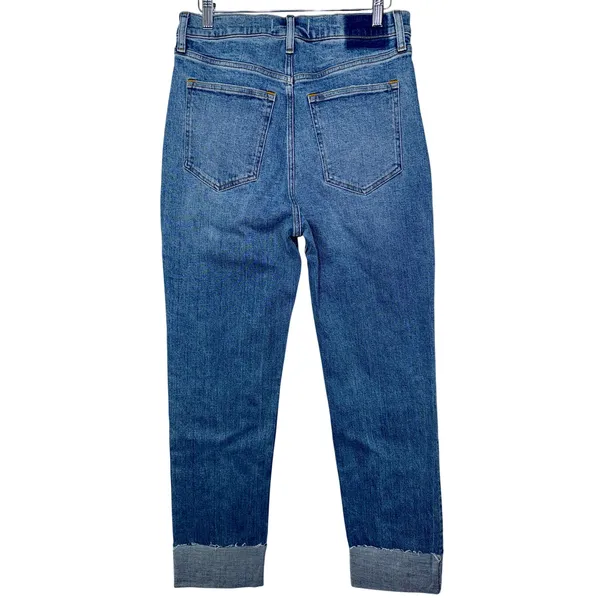 Abercrombie & Fitch Ankle Straight Ultra High Rise Blue Denim Jeans = Size 28 6 - Image 2