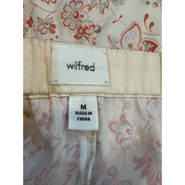 Aritzia Wilfred Toccata Satin Pant Floral Size‎ Medium Drawstring Pull On - Image 11