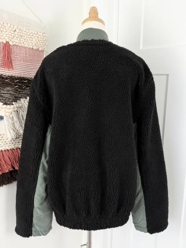Free People Rivington Jacket Black Olive Sz L NWT - Image 7