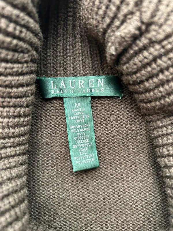 Ralph Lauren Women’s Lauren Cowl Neck Long Sleeve Sweater, Knit Size M - Image 2