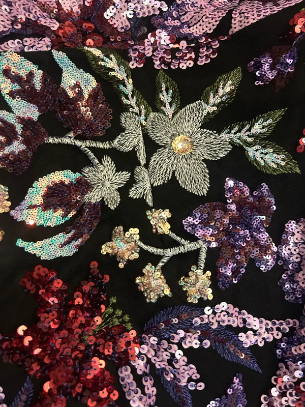 NWT Lulus Gorgeous Shine Black Multi Floral Sequin Backless Mini Dress - Image 8