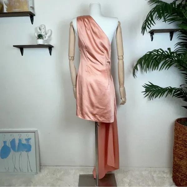 Elliatt Wanda One Shoulder Satin Cocktail Dress Wedding Guest Bridesmaid Party - Image 8