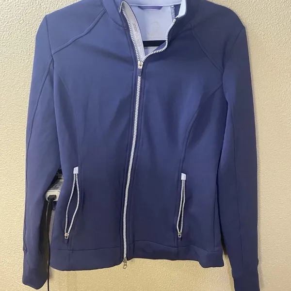 Zero Restriction Womens Full Zip Jacket Blue Light Blue Trim Size Small - Image 9