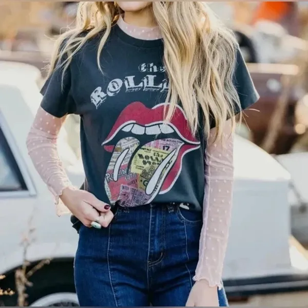 Daydreamer Nwt Rolling Stones Ticket Fill Tongue Tour Tee Size - Med - Image 8