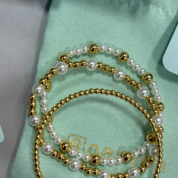 Enewton Women's Classic Pearl GoldenBracelets Lot of 3 PCS - Image 3