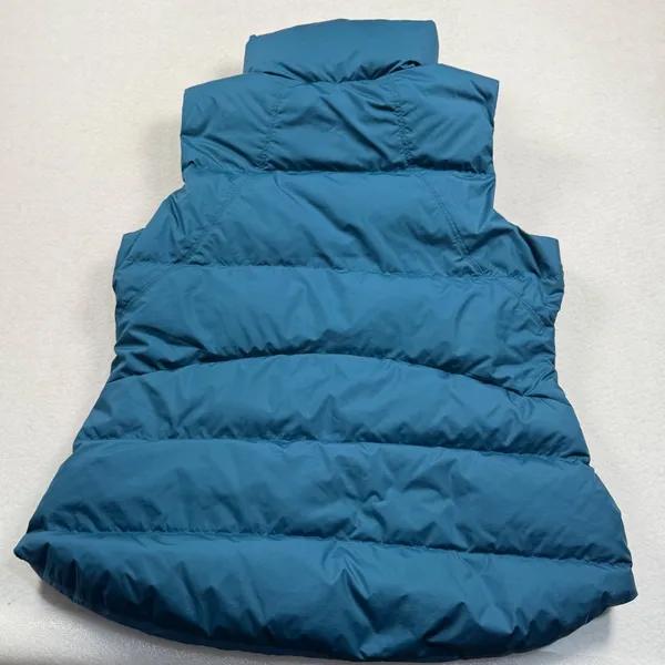 Athleta Downtown Vest Women Large Teal Blue Puffer Down Insulated Winter 599481 - Image 4