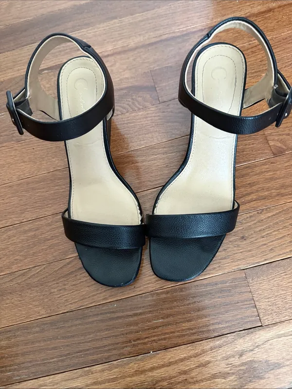 Moving Comfort Black Open-Toe Ankle-Strap Sandals - Image 3