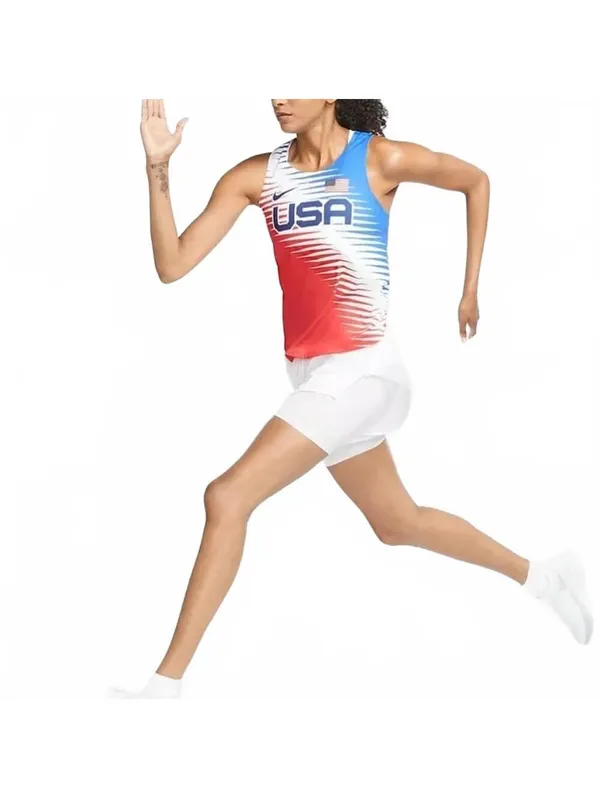 Nike AeroSwift Team USA Running Singlet Tank Top Shirt CV0414-657 Women's Small - Image 5