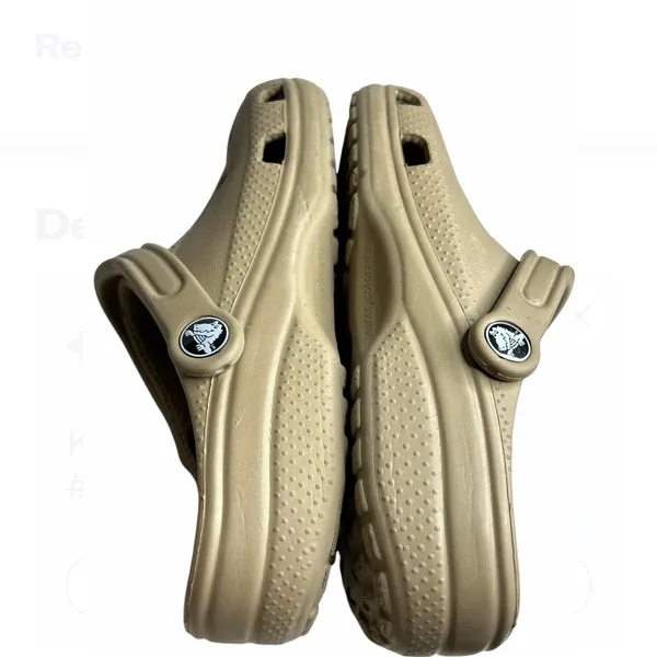 CROCS unisex basic Classic Sandals Clogs Shoes Beige/Tan Size W6-7 M 4-5 - Image 7
