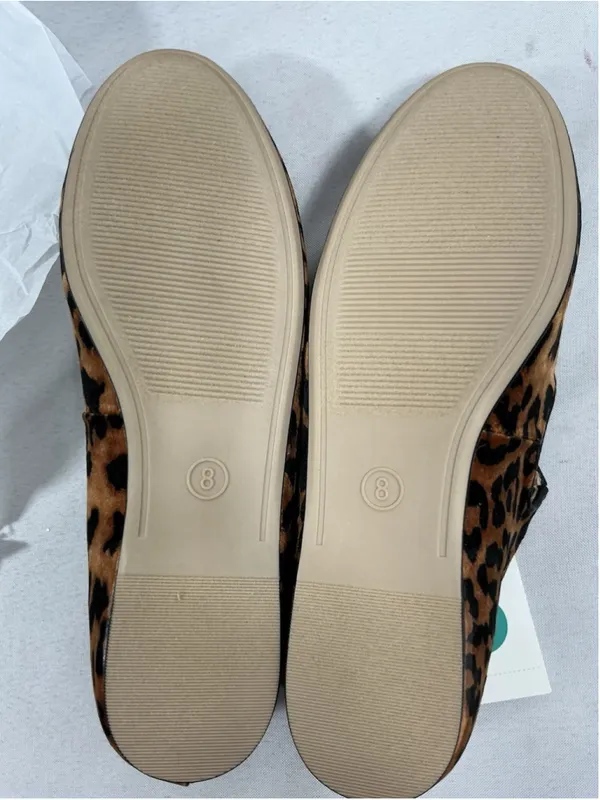 Womans New In Box A New Day Tamsin Leopard Print Mary Jane Flats 8 - Image 5