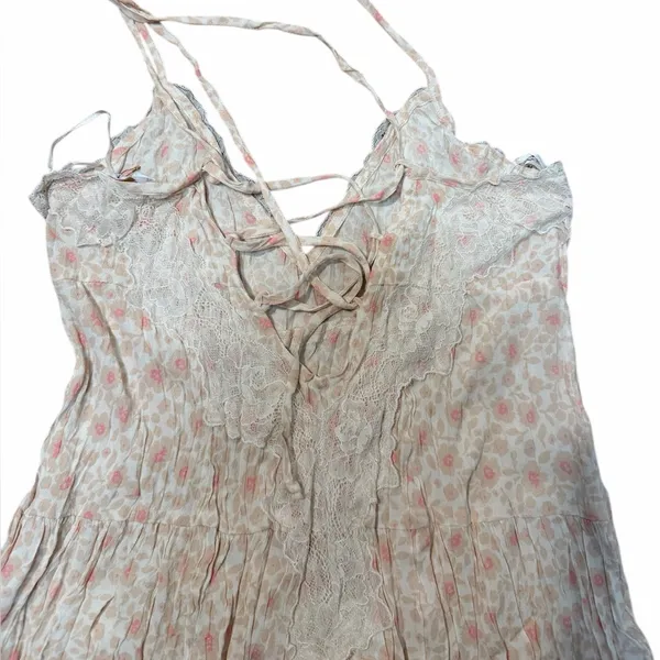 Olivaceous Boho Floral Lace Tie-Back Mini Dress Size M NWOT - Image 6