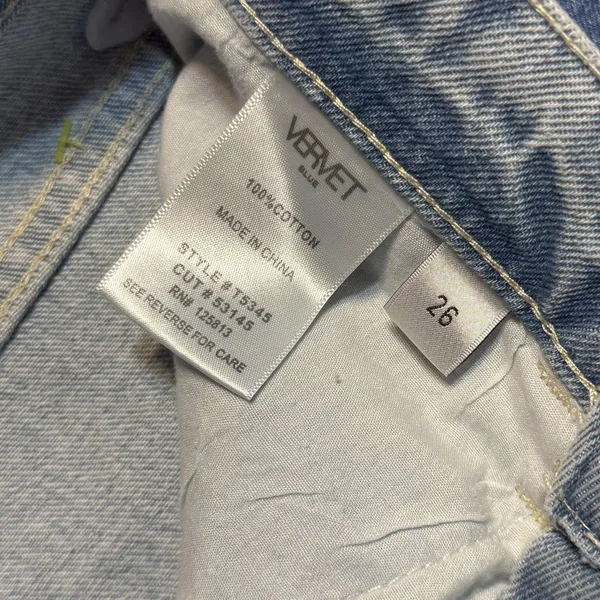 Vervet Blue Jeans Womens 26 Light Wash Leslie 90s Vintage‎ Flare Distressed - Image 12