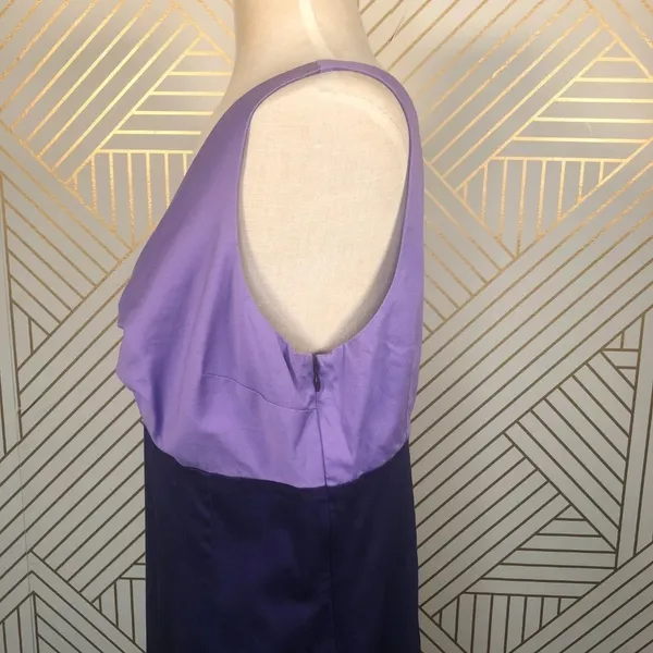 Boden Colorblock Purple Empire Sleeveless Dress‎ - Image 6