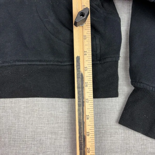 Lululemon Sweatshirt Womens Small Black 1/4 Zip Fleece Cropped Pullover Logo - Image 2