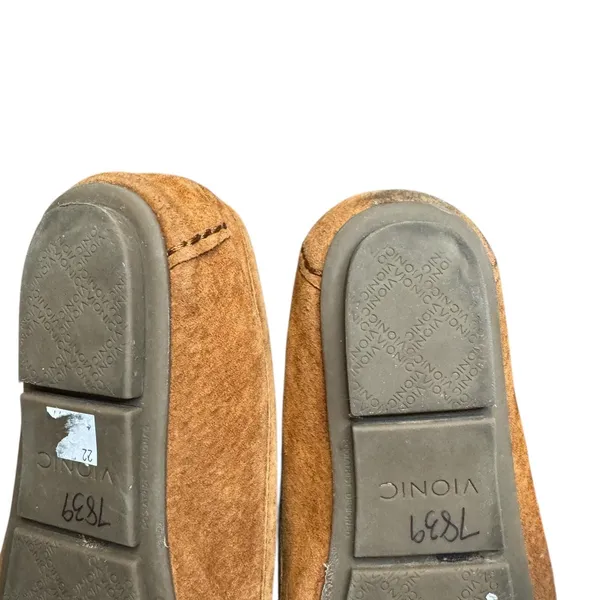 Vionic Shoes Womens Size 7 Brown Suede‎ Moccasin Chain Loafer Flats Comfort - Image 9