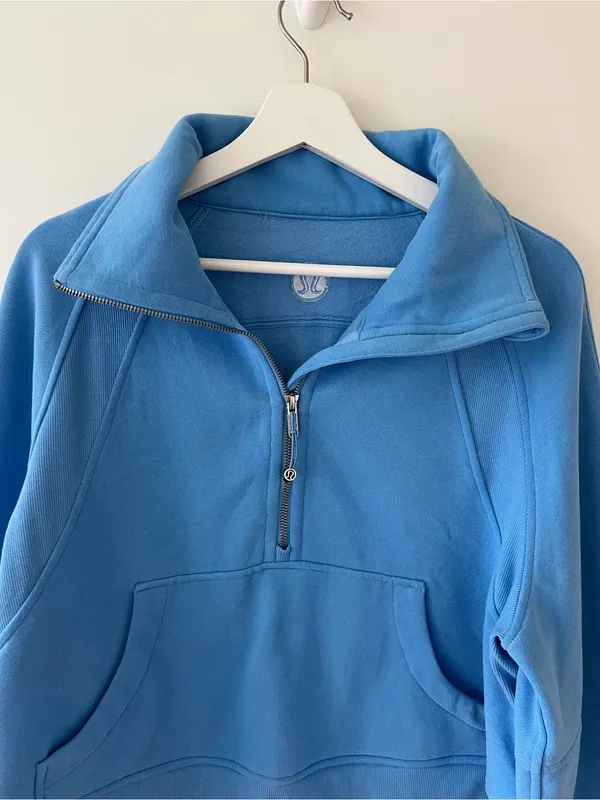 Lululemon Scuba Oversized Funnel Neck Half Zip Blue Size M/L - Image 10