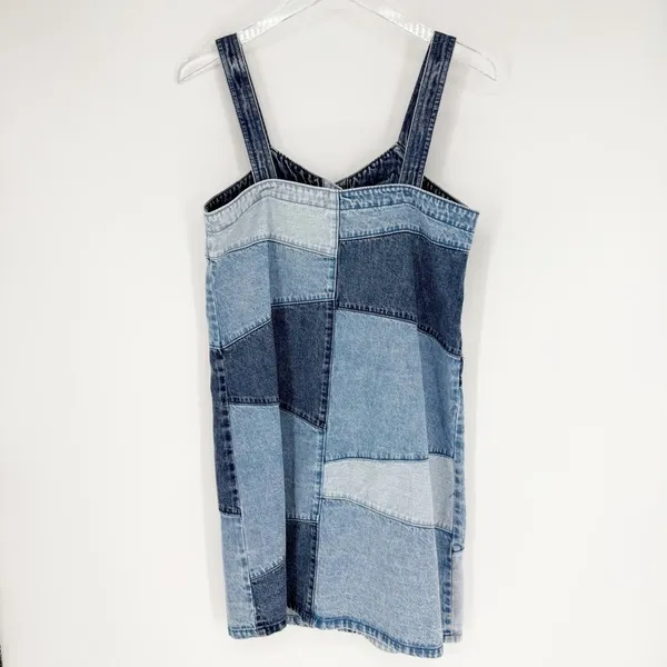 GAP‎ Patchwork Denim Mini Dress Women's XS Blue Casual - Image 3