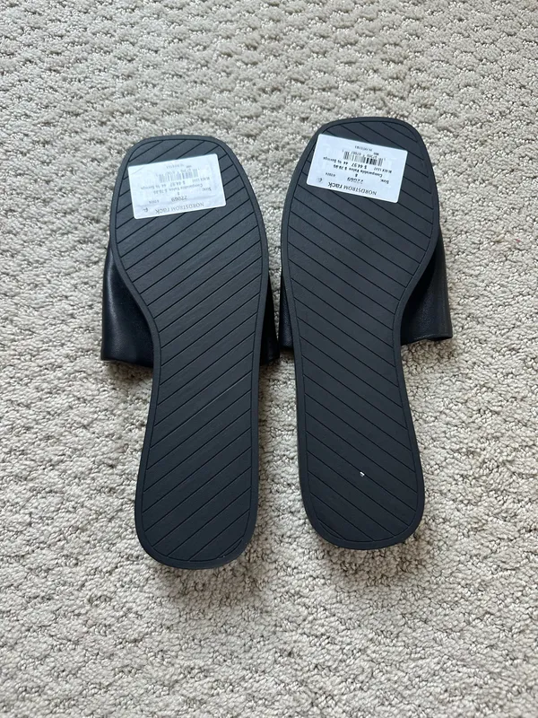 Steve Madden Black Wide-Strap Slide Sandals - Image 2