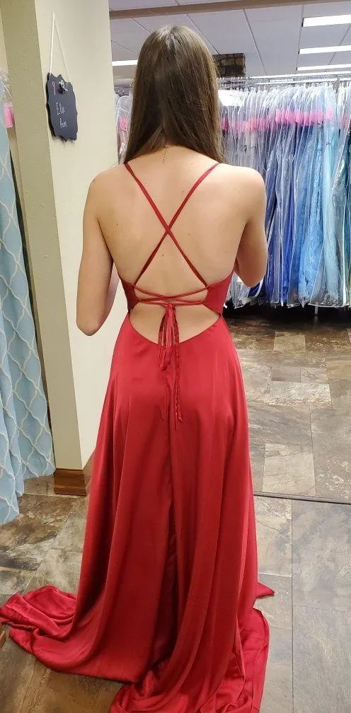 Clarisse Red Prom Dress - Image 2