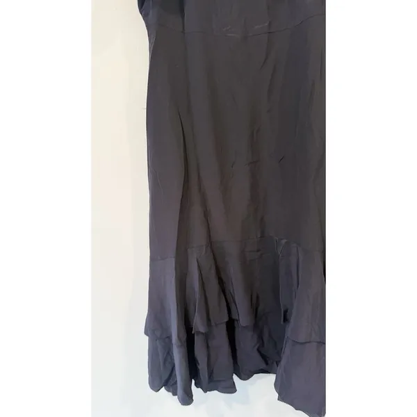 J. Crew Ruffle Midi 100% Silk Dress Size 6 2702 - Image 6