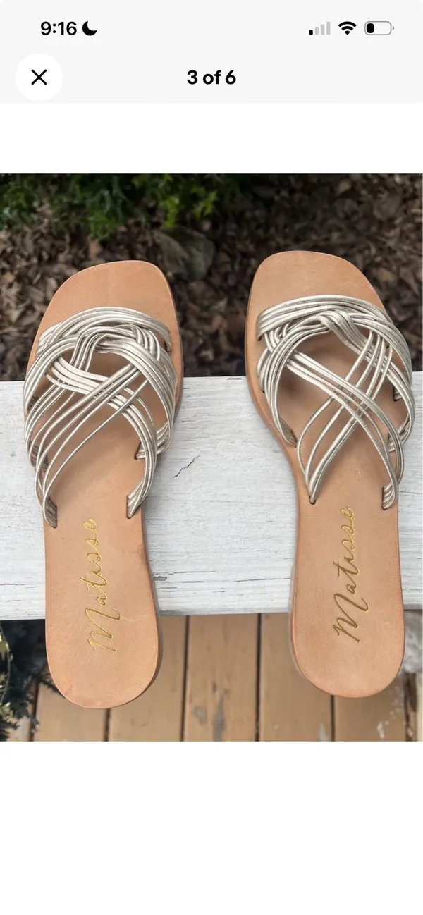 Matisse Tate Gold Sandals size 7M - Image 3