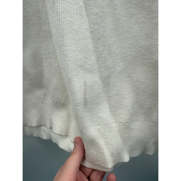 Lulus Striped Sleeveless‎ Sweater Dress Womens M White Red Polo Collar Knit Mini - Image 9