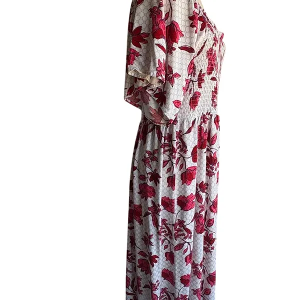 B by Bobeau red floral Maxi Dress - Image 3