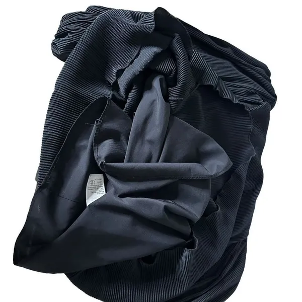 Abercrombie & Fitch Satin Micro Pleated Black Mini Dress Womens XXS Tall Party - Image 11