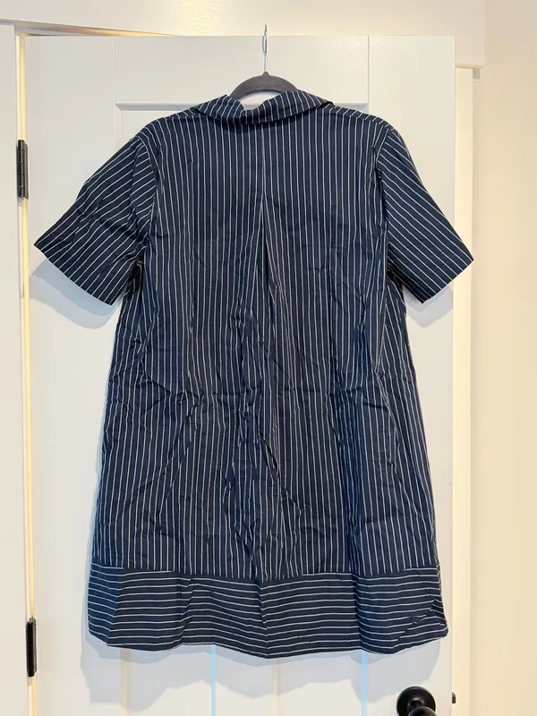 Pinstripe Dress Blue - Image 4