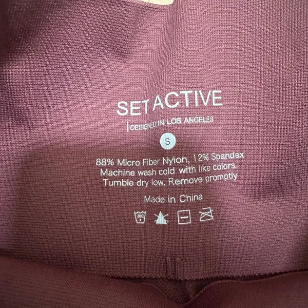 Set Active | SCULPTFLEX Burgundy Maroon High Waisted Seamless Leggings, S - Image 6