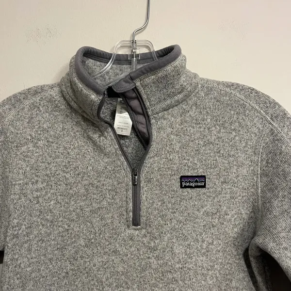 Patagonia Better Sweater 1/4 Zip Pullover Jacket Gray Fleece Womens Small - Image 3