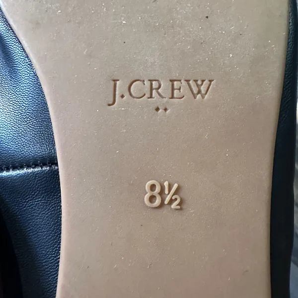 J. Crew Lizzie Leather Ballet Flats Black Women’s‎ Size 8.5 - Image 10
