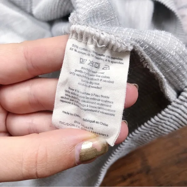 DONNI. • Anthropologie Sandwash Ribbed Sweater Coat cardigan jacket cream grey - Image 6