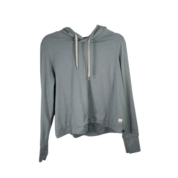 Vuori Halo Essential Hoodie Sweatshirt Blue Heathered Athleisure Gym Womens XL - Image 2