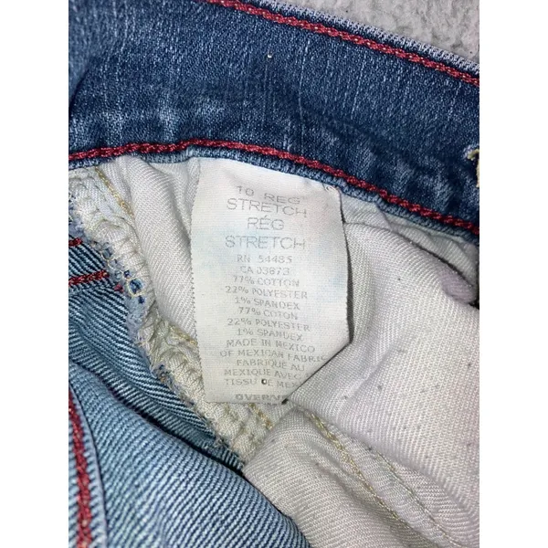 Vtg American Eagle Flare Leg Jeans Women 10 Low Rise Stretch Distressed 30x30‎ - Image 12