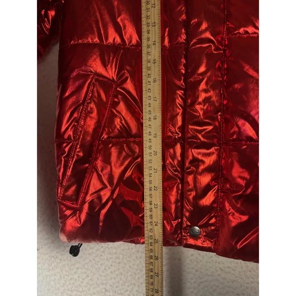 Champion NASA Puffer Jacket Coat‎ Mens Medium Metallic Red Limited Edition - Image 9