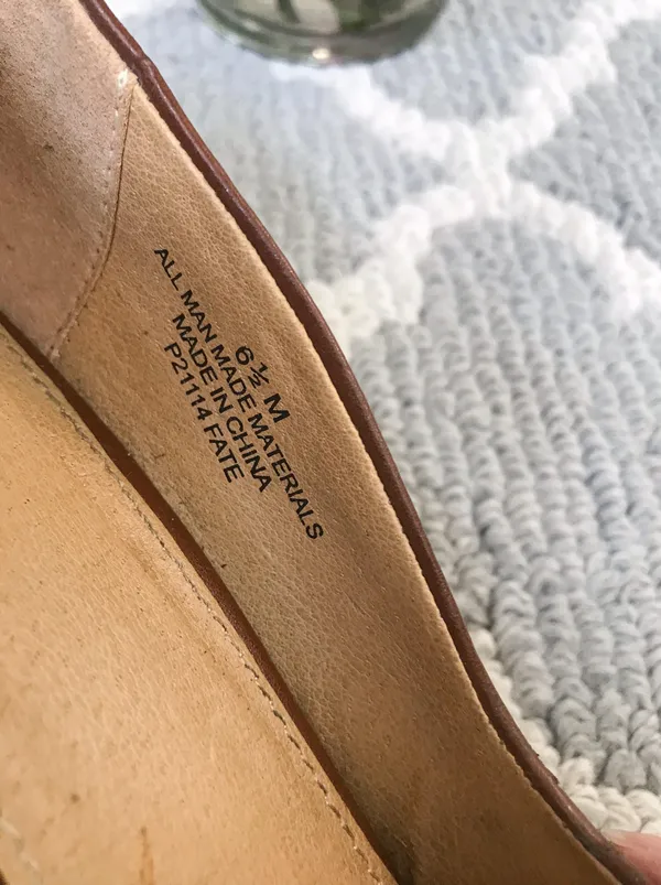 MIA closed Toe Brown Leather Wedge High Heel - Image 9
